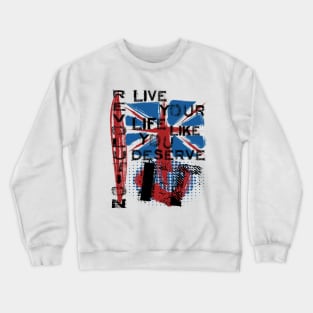 Revolution Union Jack Trash Polka Art T-shirt Crewneck Sweatshirt